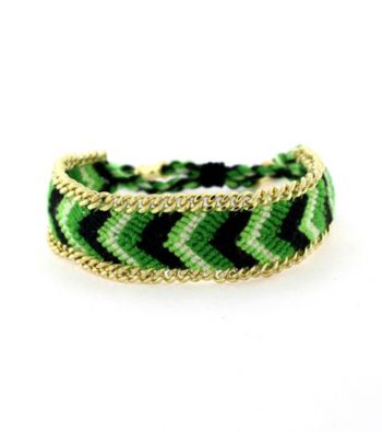 Vince Camuto® Goldtone and Green Friendship Bracelet