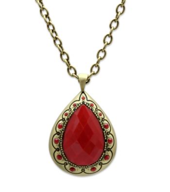 Jill Zarin Morocco Collection Bold Stone Tear Drop Pendant