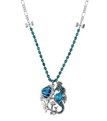 Betsey Johnson® Sea Horse & Sea Shell Pendant Necklace