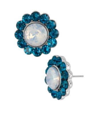 Betsey Johnson® Gem Flower Stud Earrings