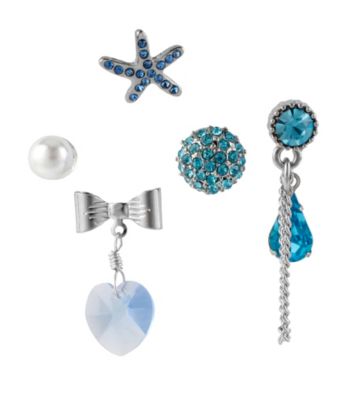 Betsey Johnson® Star Fish Five Stud Earrings Set