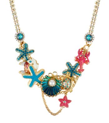 Betsey Johnson® Clam & Starfish Frontal Necklace