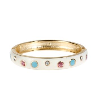 Betsey Johnson® Polka Dot Hinged Bangle Bracelet