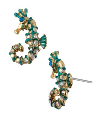 Betsey Johnson® Sea Horse Stud Earrings