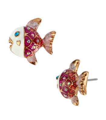 Betsey Johnson® Fish Stud Earrings