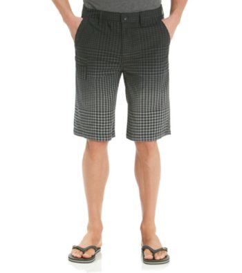 Calvin Klein Jeans® Men's Black Flat Front Gingham Short