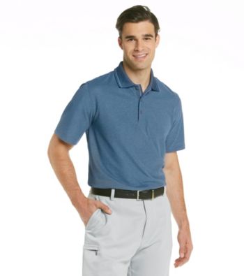 Izod® Men's Chrome Blue Short Sleeve Oxford Golf Polo