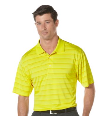 PGA TOUR® Men's Buttercup Short Sleeve Solarized Striped Polo