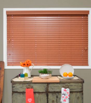 Blaze Faux Wood Blind by Chicology®