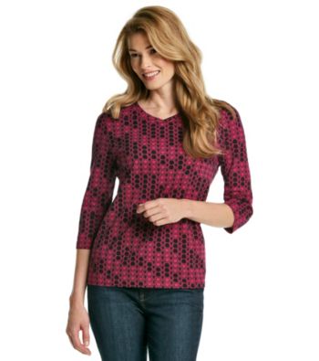 Studio Works® Printed V-neck Top