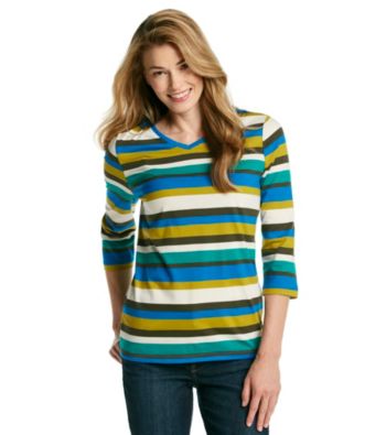 Studio Works® Striped V-neck Top