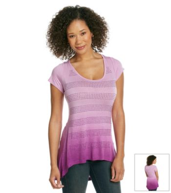 Oneworld® Animal Pattern Embellished Solid Tee