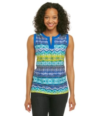Jones New York Sport® Printed Slitneck Tank