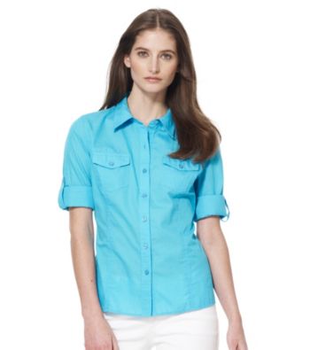 Jones New York Sport® Blue Fitted Shirt