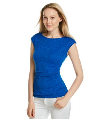 Vince Camuto® Side Ruched Lace Top
