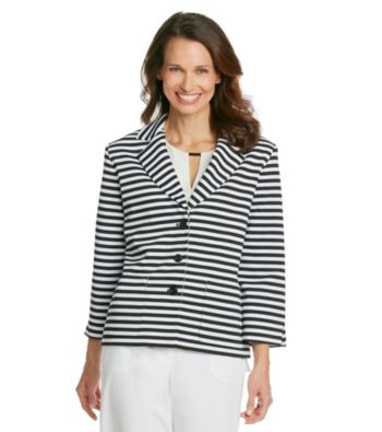 Alfred Dunner® Petites' French Riviera Stripe Jacket