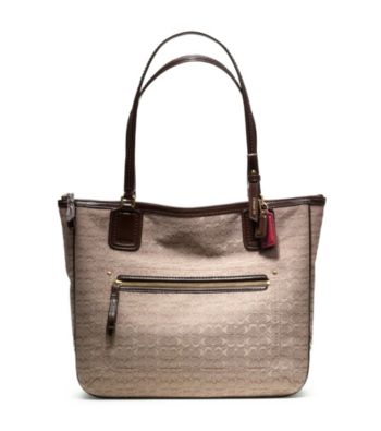 COACH POPPY SIGNATURE C MINI OXFORD SMALL TOTE