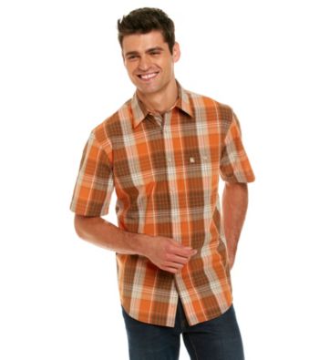 Bass® Men's Corded Large Plaid Poplin Button Down Shirt