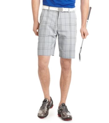 Izod® Men's High Rise Flat Front Plaid Short