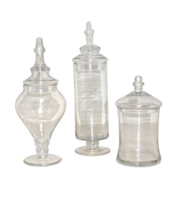 The Pomeroy Collection Aris Set of 3 Apothecary Jars