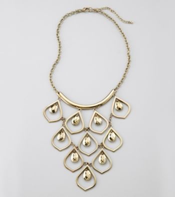 Relativity® Goldtone Teardrop Frontal Necklace