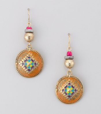 Relativity® Multi and Goldtone Drop Earrings