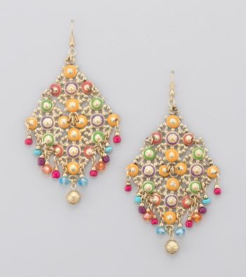 Relativity® Multi and Goldtone Drop Earrings