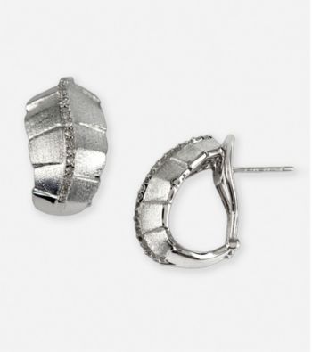 Effy® .20 ct. t.w. Diamond Omega-Back Hoop Earrings