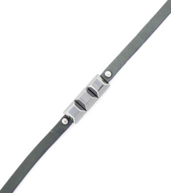 BCBGeneration™ Gray and Silvertone Mini Metal Studs Bracelet