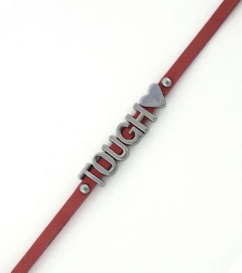 BCBGeneration™ Rose and Silvertone Tough Mini Affirmation Bracelet