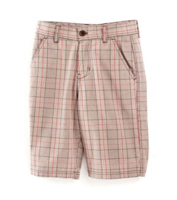 Calvin Klein Boys' 8-20 Khaki Plaid Shorts