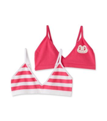 St. Eve® Intimates Girls' Pink/White 2-pk. Frog Crop Tops