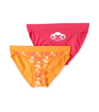 St. Eve® Intimates Girls' 6-12 Pink/Orange 2-pk. Seamless Bikini Panties