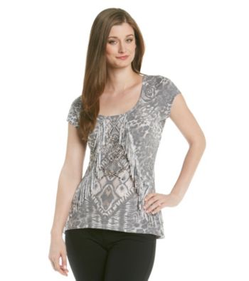Oneworld® Fringe Front Top