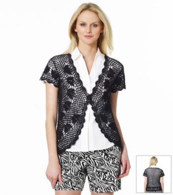 Jones New York Sport® Black Circle Cardigan