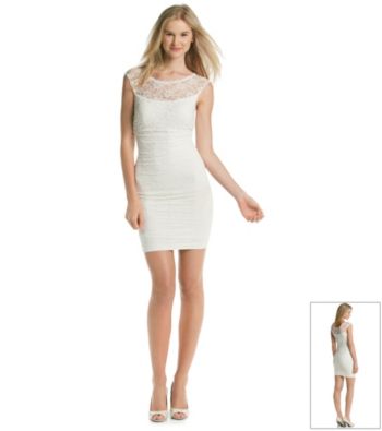 Emerald Sundae® Juniors' Illusion Lace Dress