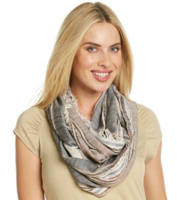 Collection 18 Sand Dune Frayed Slub Stripe Loop