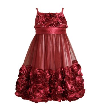 Bonnie Jean® Girls' 7-16 Red Floral Bonnaz Bubble Dress