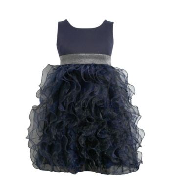 Bonnie Jean® Girls' 4-6X Navy Organza Wire Skirt Dress