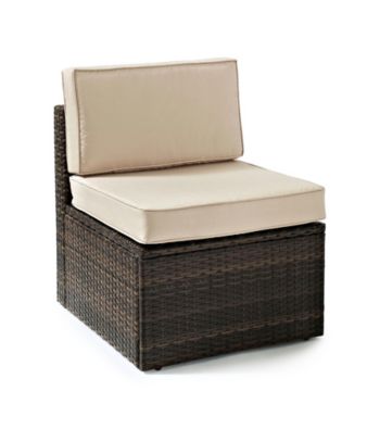 Crosley Furniture Palm Harbor Brown Outdoor Wicker Center Chair