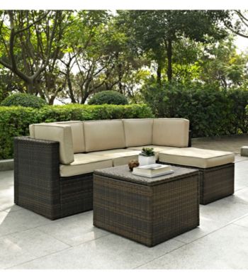 Crosley Furniture Palm Harbor 5-pc. Brown Outdoor Wicker Seating Set