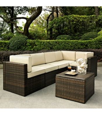 Crosley Furniture Palm Harbor 6-pc. Brown Outdoor Wicker Seating Set