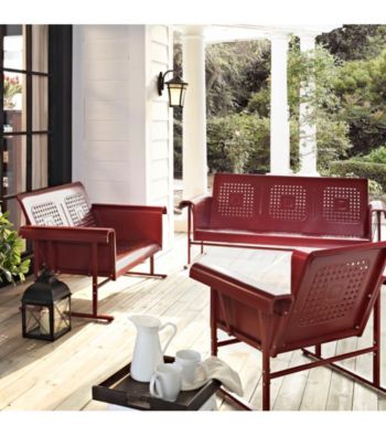 Crosley Furniture Coral Red Veranda Glider