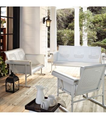 Crosley Furniture Alabaster White Veranda Glider