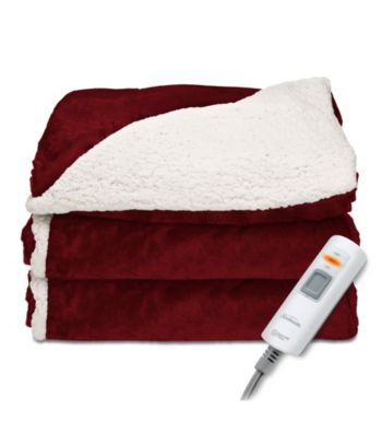 UPC 027045761024 product image for SlumberRest Reversible Sherpa and Mink Heated Throw | upcitemdb.com