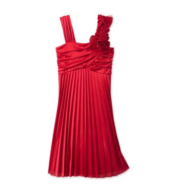 ... girls sizes 7 16 my michelle girls 7 16 red one shoulder pleated dress