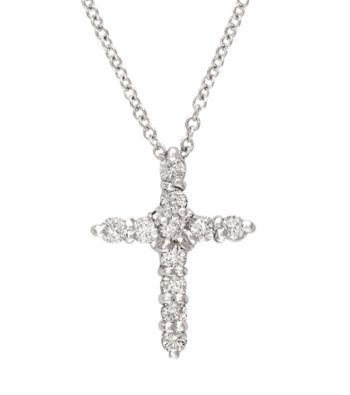 EffyÂ® 14K White Gold Diamond Cross Pendant
