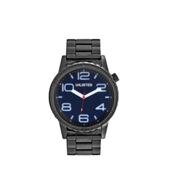 UPC 020571105072 product image for Unlisted by Kenneth Cole® Men's Round Gunmetal Case & Bracelet with Blue Dia | upcitemdb.com