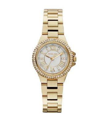 UPC 796483054219 product image for Michael Kors Petite Size Goldtone Stainless Steel Camille Three-Hand Glitz Watch | upcitemdb.com