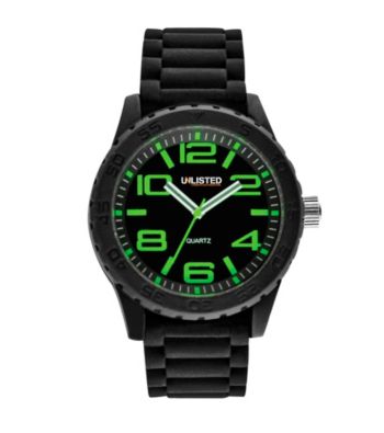 UPC 020571107717 product image for Unlisted by Kenneth Cole Men's Sport Watch with Green Dial, Black Strap & Case M | upcitemdb.com